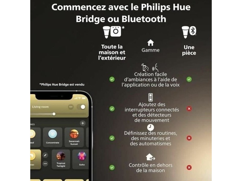 LED крушка Philips Бял G 400 lm 2 броя (2200K) (6500 K)