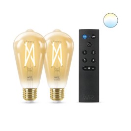 Смарт Крушка Wiz ST64 E27 50 W Многоцветен Златен 7 W 640 lm (2 броя)