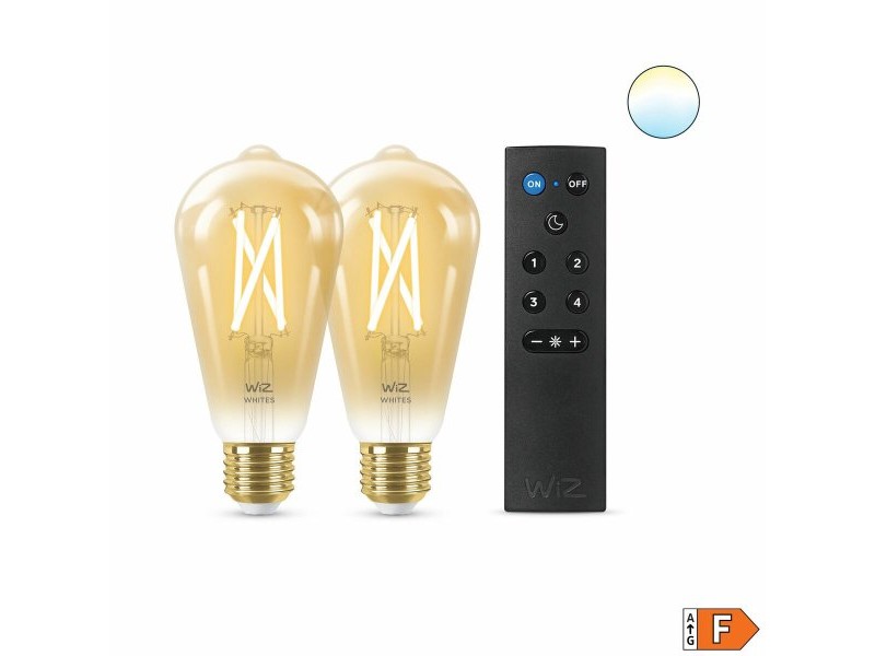 Смарт Крушка Wiz ST64 E27 50 W Многоцветен Златен 7 W 640 lm (2 броя)