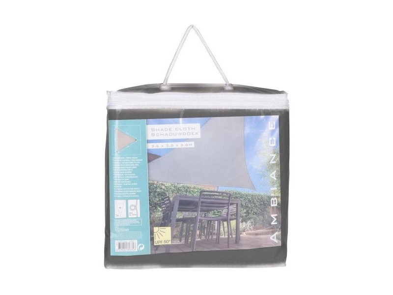 Сянка платна Ambiance Тъмно сив 3,6 x 3,6 x 3,6 m