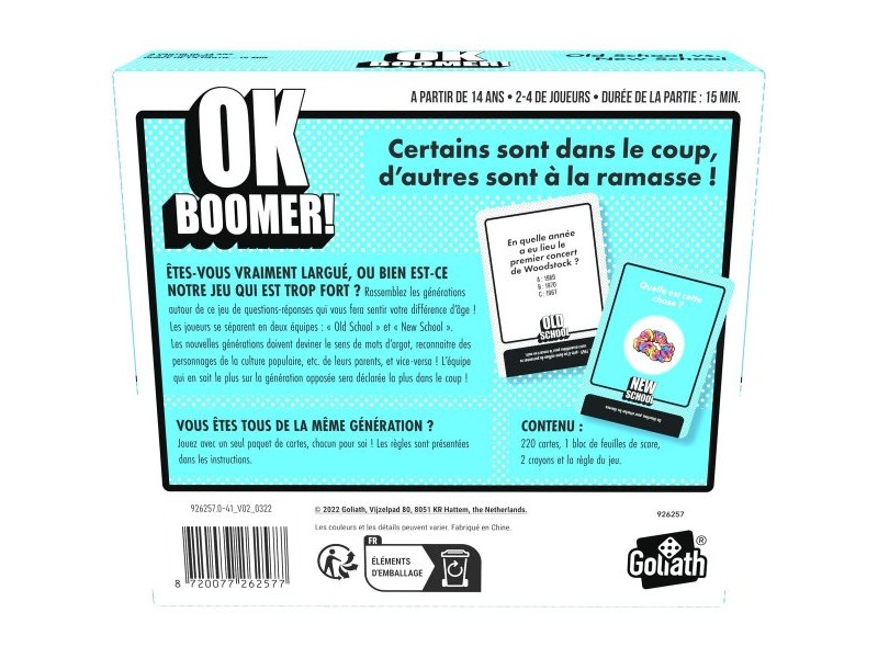 Набор от въпроси и отговори Goliath OK BOOMER!