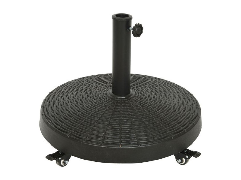 Base pour parapluie 841097 Черен полиетилен Стомана С колела Ø 52 cm