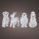 Декоративна Фигура за Градина Lumineo 491031 Животни 17 x 12 x 23 cm Коледа
