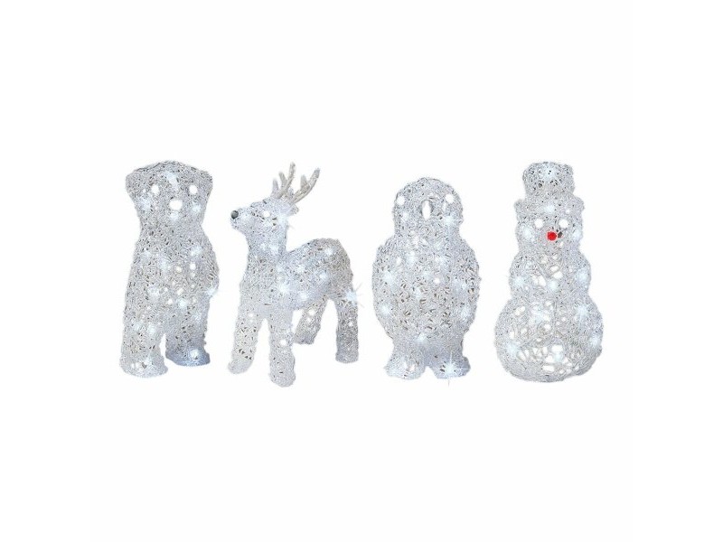 Декоративна Фигура за Градина Lumineo 491031 Животни 17 x 12 x 23 cm Коледа