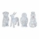 Декоративна Фигура за Градина Lumineo 491031 Животни 17 x 12 x 23 cm Коледа