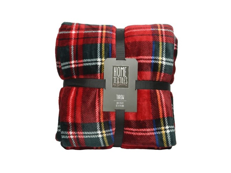 Фланелно Одеяло Home Textiles Червен Шотландски картини 150 x 200 cm Фланелно Одеяло Home Textiles Червен Шотландски картини 150 x 200 cm