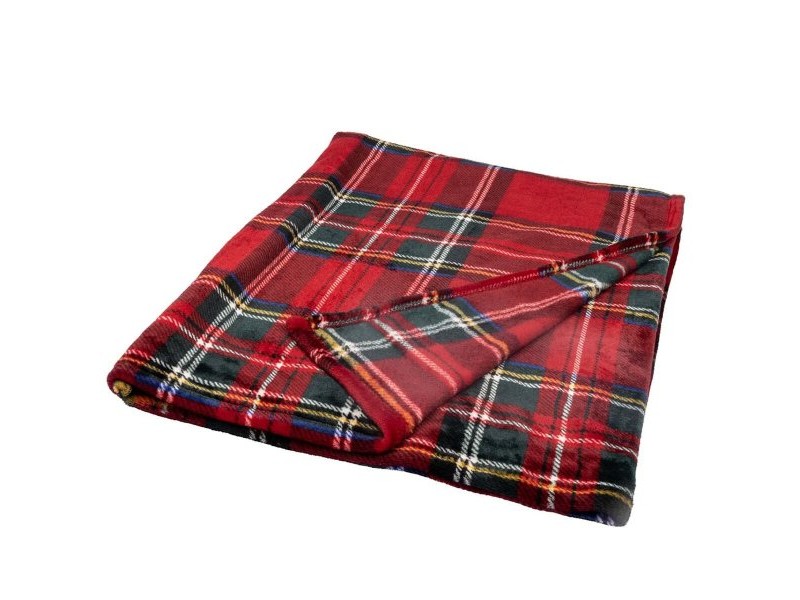 Фланелно Одеяло Home Textiles Червен Шотландски картини 150 x 200 cm Фланелно Одеяло Home Textiles Червен Шотландски картини 150 x 200 cm