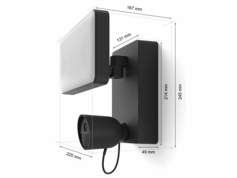 Симулирана камера за наблюдение Philips Hue Secure Flood Light