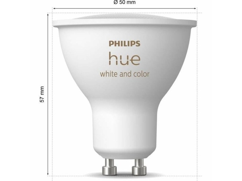 LED крушка Philips Бял E GU10 400 lm 2 броя (6500 K)