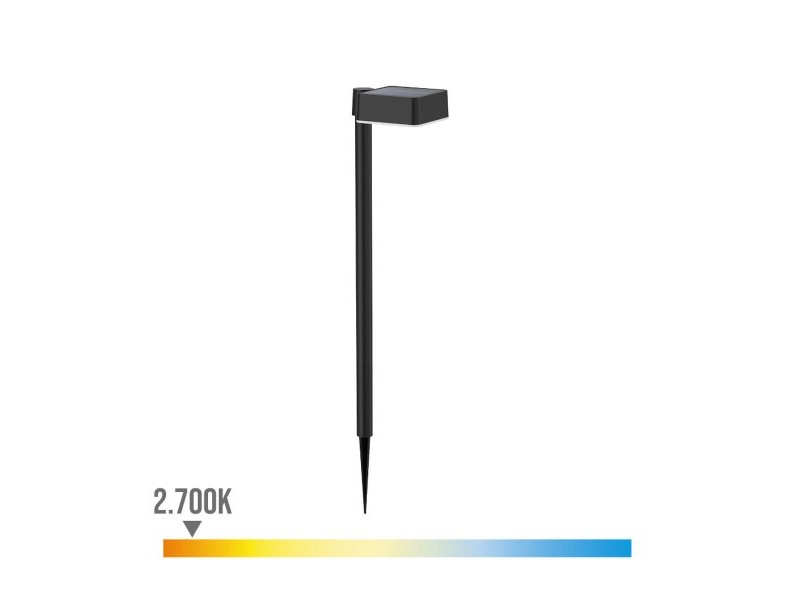 Соларен градински кол Philips Vynce 1,5 W 10,5 x 13,5 x 54 cm Черен Пластмаса Квадратек (2700 K) (Топло Бяло) (1 броя)