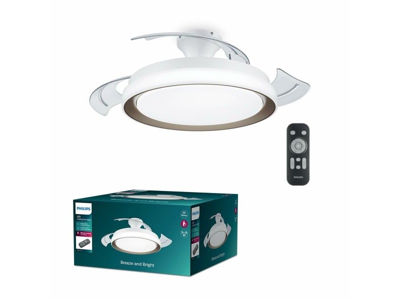 Вентилатор за таван с осветление Philips 929004081801 Бял Златен (4000 K) (2700 K)