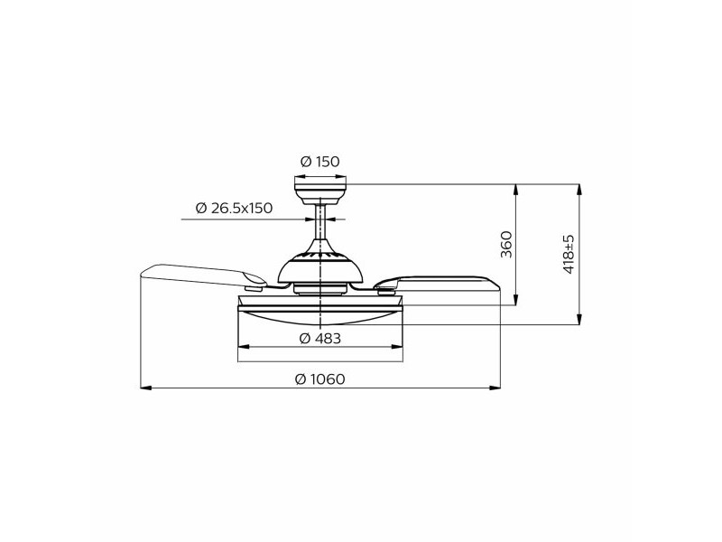 Вентилатор за таван с осветление Philips 929004081801 Бял Златен (4000 K) (2700 K) Вентилатор за таван с осветление Philips 929004081801 Бял Златен (4000 K) (2700 K)