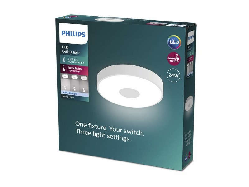 LED Таванна Светлина Philips coiner 24 W Ø 38,9 x 8 cm Бял Метал (4000 K)