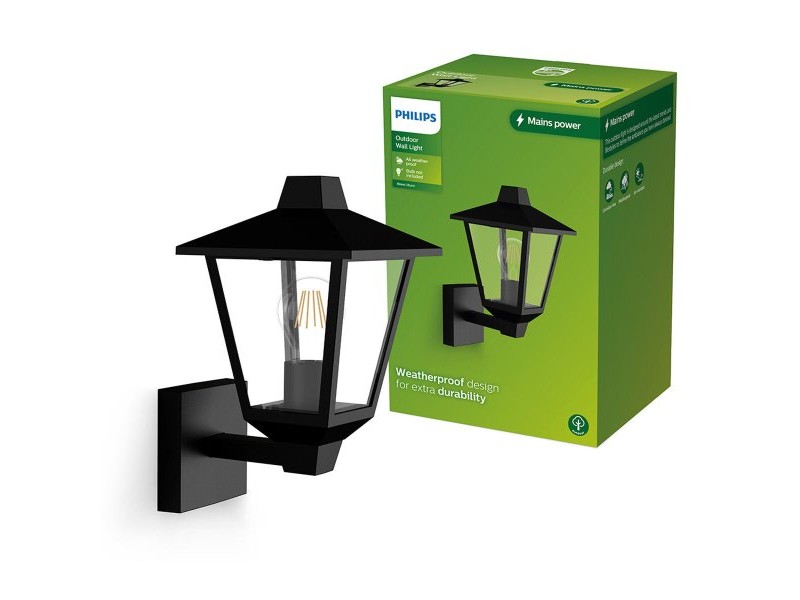Аплик за стена Philips kinno Черен 25 W Алуминий E27