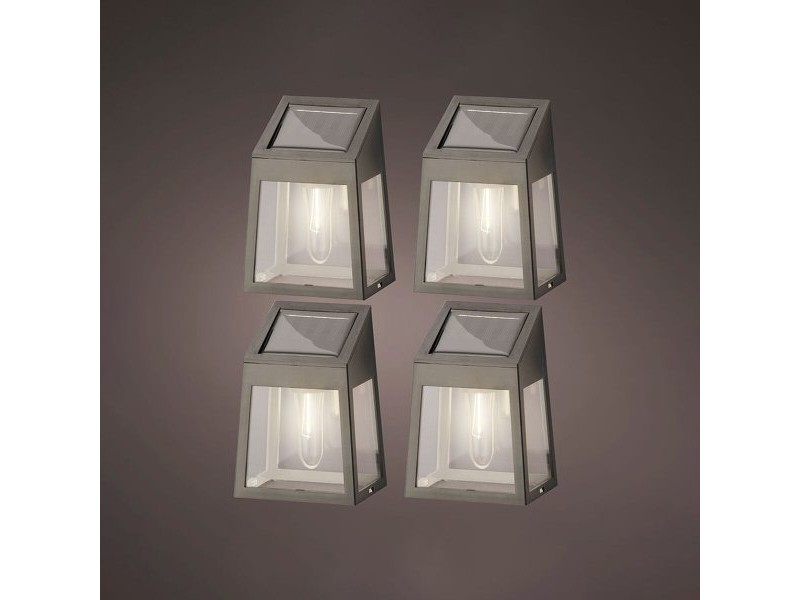 Аплик за стена Lumineo 898174 5 Lm Слънчев LED Светлина (4 броя)