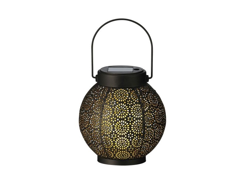 Фенер Lumineo 897539 Слънчев 16 cm Черен Метал