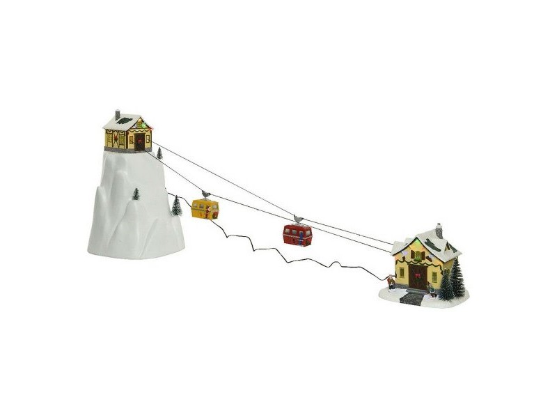 Коледна Украса Snowy Adventures Топло Бяло LED Светлина Музика Сцена