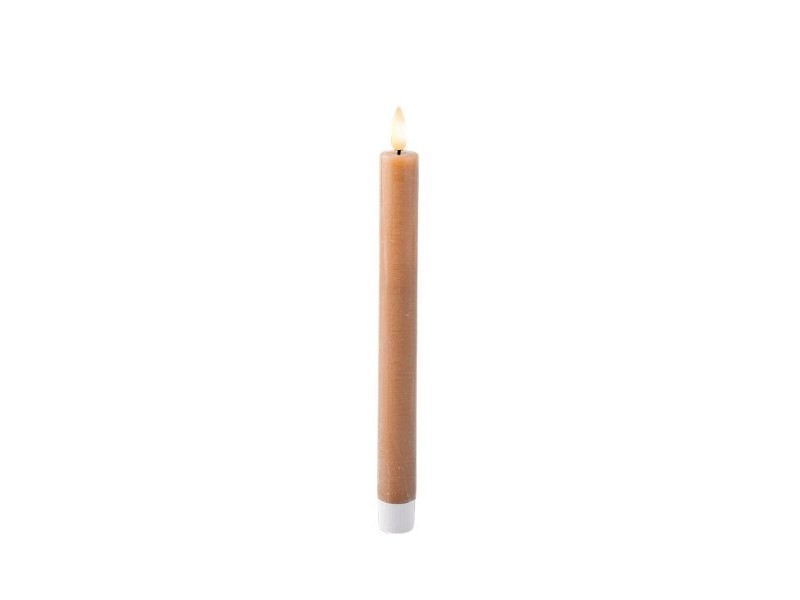 LED Свещ Lumineo Кафяв Ø 2,2 x 24,5 cm Пламък ефект 2 броя