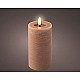 LED Свещ Lumineo Кафяв Ø 7 x 15 cm Пламък ефект (AAA)