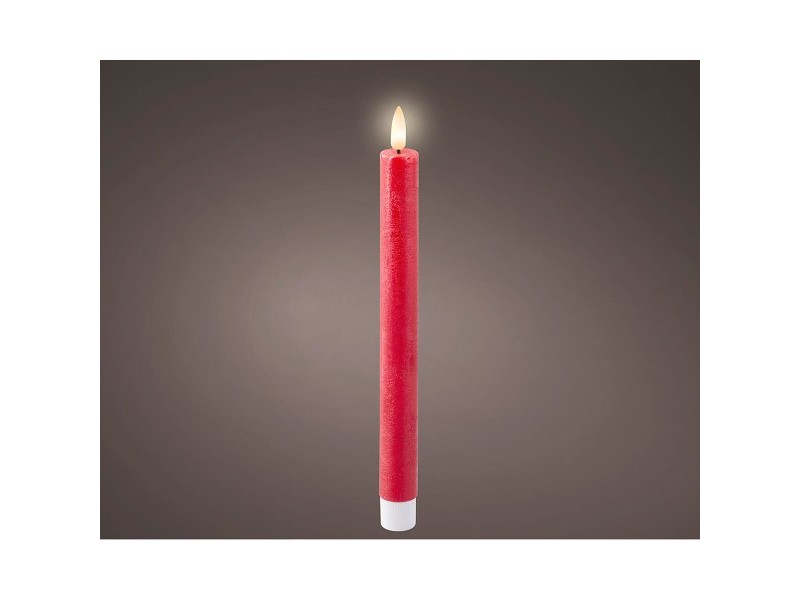 LED Свещ Lumineo Червен Ø 2,2 x 24,5 cm 2 броя (AAA)