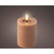 LED Свещ Lumineo Кафяв Ø 7 x 11,2 cm Пламък ефект (AAA)
