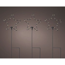 Комплект LED градински Колове Lumineo Коледа Звезди Ø 15 x 42,5 cm MicroLED 3 Части