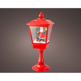 LED Фенер Lumineo Червен Дядо Коледа Музика движение