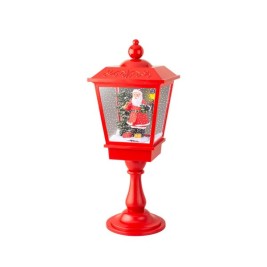 LED Фенер Lumineo Червен Дядо Коледа Музика движение