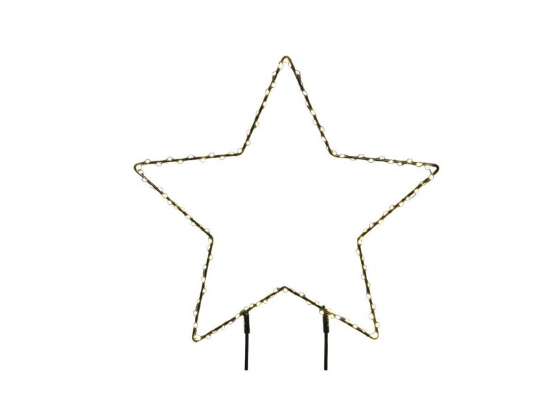 Ярка декорация Lumineo PVC Коледна звезда 38 cm Заострен Кол MicroLED Ярка декорация Lumineo PVC Коледна звезда 38 cm Заострен Кол MicroLED