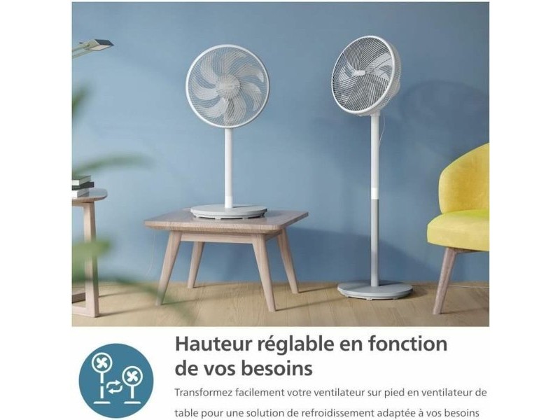 Вентилатор с крака Philips CX2550/00 Бял 50 W