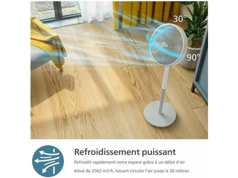 Вентилатор с крака Philips CX2550/00 Бял 50 W