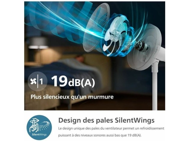 Вентилатор с крака Philips CX2550/00 Бял 50 W