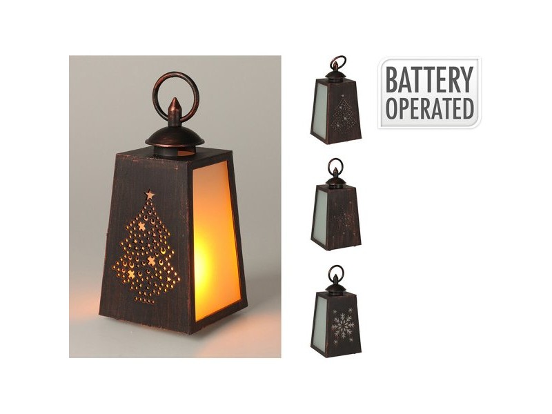 LED Фенер Lifetime 10 x 19 cm Пламък ефект