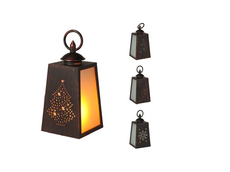 LED Фенер Lifetime 10 x 19 cm Пламък ефект