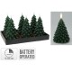 LED Свещ Lifetime Тъмнозелено Коледно дърво 19 cm Пламък ефект