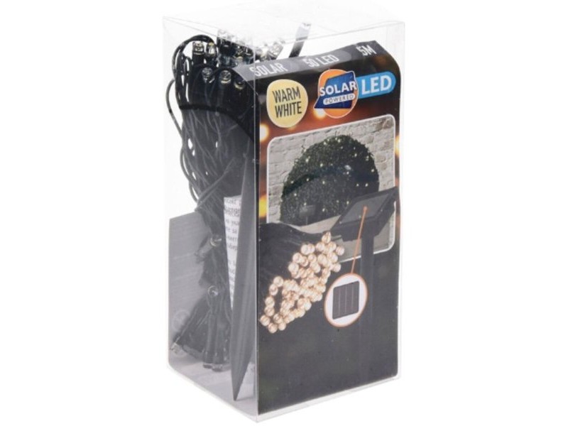 Гирлянда от LED Светлини Lifetime 10 m Топло Бяло 2 m Слънчев