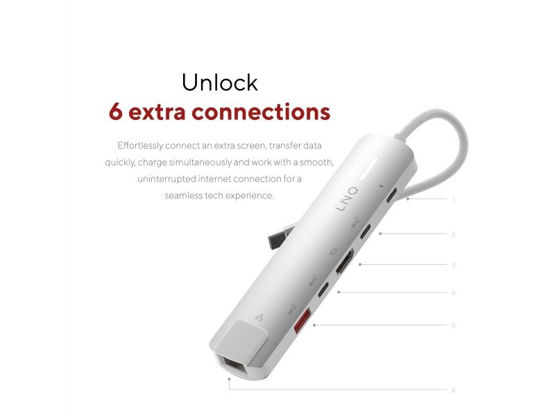 USB извод Linq Byelements LQ49061 Бял Сив