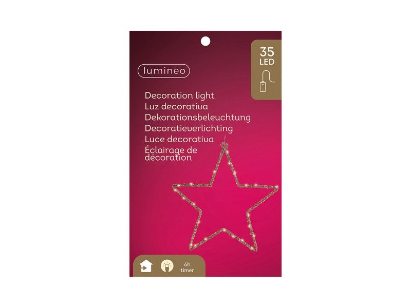 Коледна звезда Lumineo Златен 38 x 38 cm