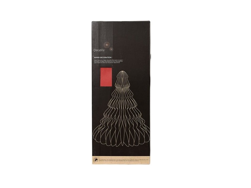 Коледно дърво Decoris Червен хартия Ø 48 x 60 cm Коледно дърво Decoris Червен хартия Ø 48 x 60 cm
