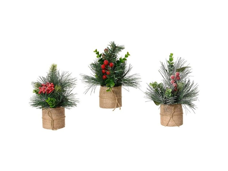 Декоративно Растение Everlands Коледа 20 x 15 cm (3 броя)