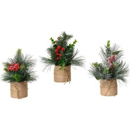 Декоративно Растение Everlands Коледа 20 x 15 cm (3 броя)