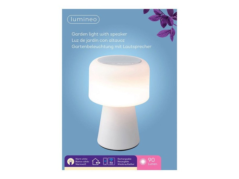 Настолна лампа с LED Lumineo 894417 Бял Презареждащ се