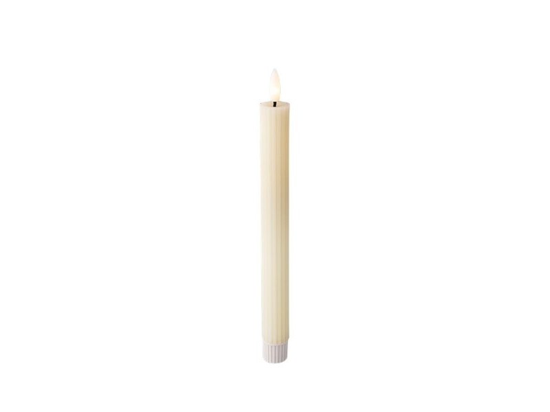 LED Свещ Lumineo Бежов Ø 2,2 x 24,5 cm (AAA)
