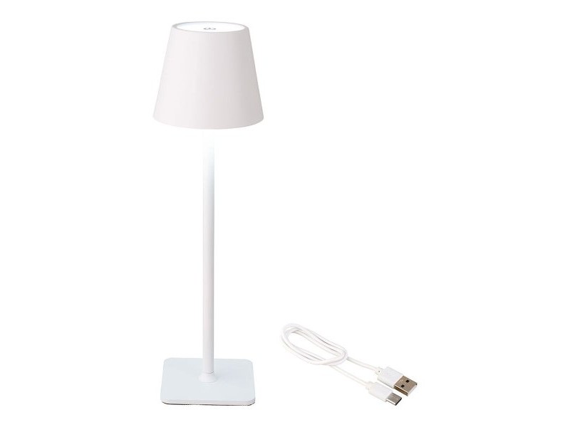 Настолна лампа с LED Lumineo 894378 Бял Метал 37 cm Презареждащ се Настолна лампа с LED Lumineo 894378 Бял Метал 37 cm Презареждащ се