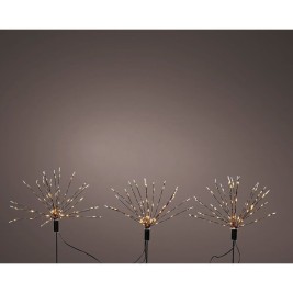 Комплект LED градински Колове Lumineo Фойерверки Коледа 220 V MicroLED 3 Части