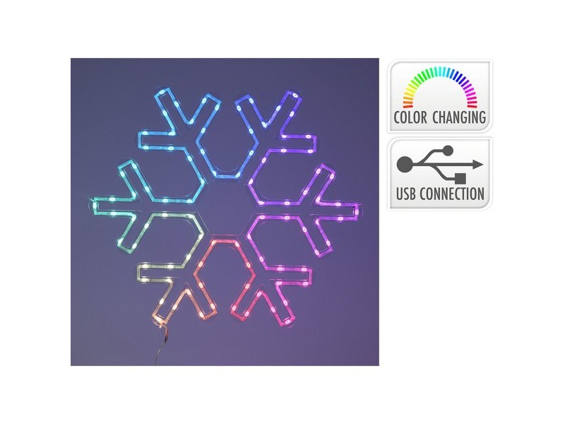 Коледна Украса Lifetime RGB Снежинки 50 x 43 cm LED RGB