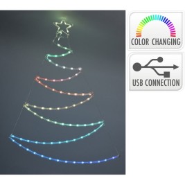 Ярка декорация Lifetime Коледно дърво LED RGB 66 x 87 cm