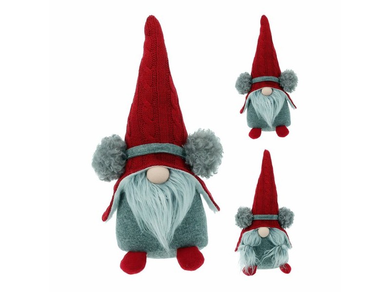Коледна Украса BASIC & CO Червен Гном 19 X 13 X 39 CM