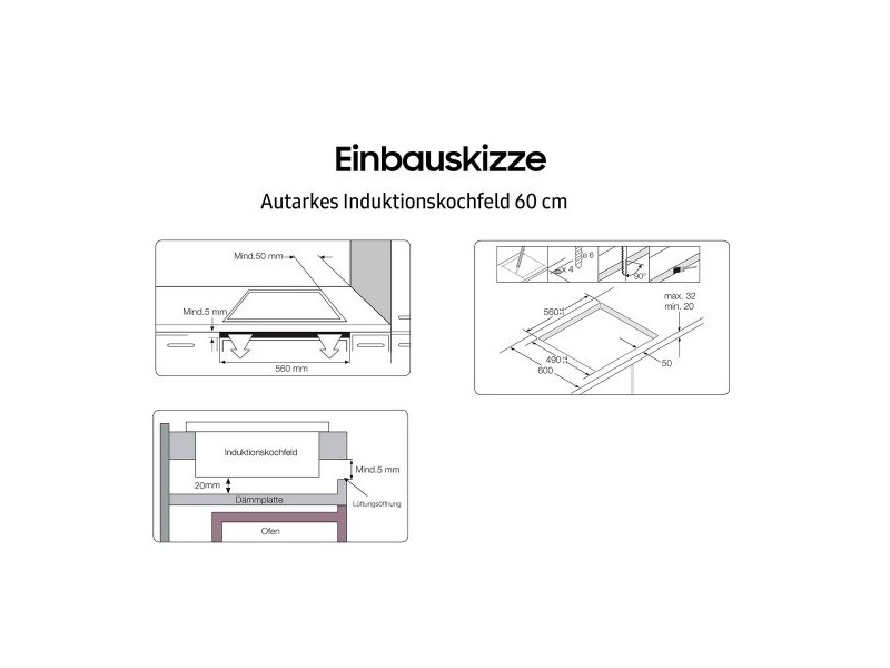 Индукционен Котлон Samsung NZ64M3NM1BB 60 cm 7200 W