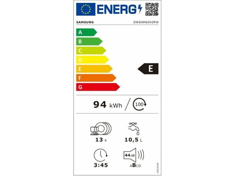 Съдомиялна Samsung DW60M6040FW EC 60 cm